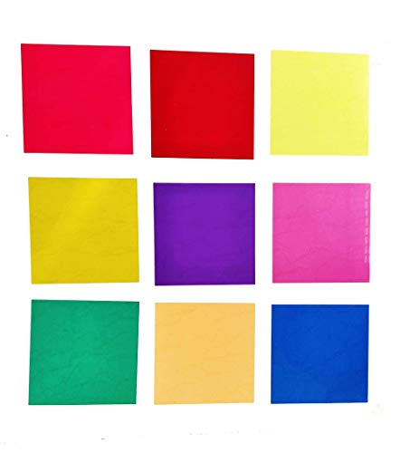 Best Starloop 18 Pack Light Gels Colored Overlays Transparency Color Film Plastic Sheets Correction Gel Light Filter Sheet, 20X20Cm,9 Assorted Colors 2 Sets #TOP1