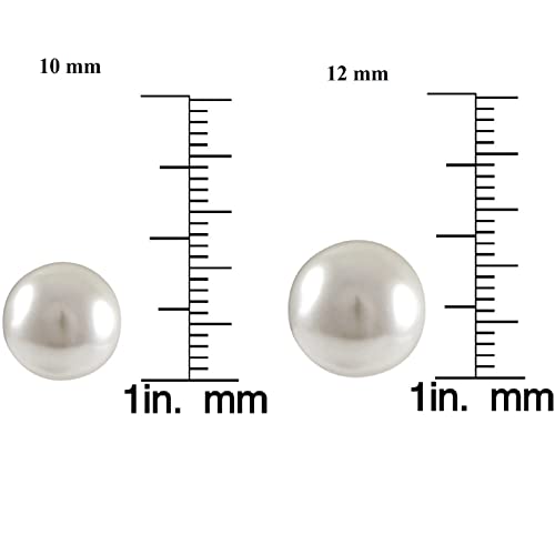Rhodium or Gold Finish Faux Pearls Clip-On Stud Earrings2