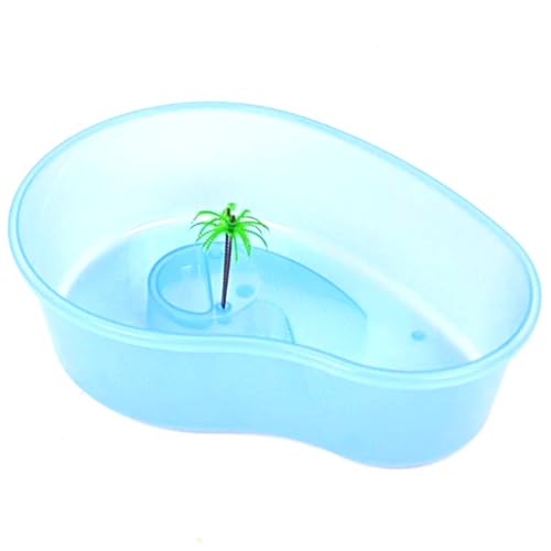 Aquario Para Tartaruga Ilha com Coqueiro e Rampa - Cód.d5p5 (Médio)