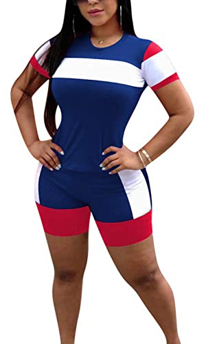 Image of TOPONSKY Womens 2 Piece Sports Outfit Tracksuit Shirt Shorts Jogger Bodycon Sets