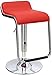 Klassisch Barhocker Esstischhocker, Gegenstuhl Stuhl Metall Fußstütze, 360 ° Rotation, höhenverstellbar (60~80 cm) (Color : Red)
