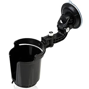 ZONETECH Recessed Folding Cup Drink Holder – Black Premium Quality Sturdy Vehicle Adjustable Beverage Organizer