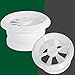 Chimney Tool Ventilation Outlet Cap ABS Adjustable Air Vent White Round Soffit Exhaust Vent for Inline Duct Fan Outlet Vent