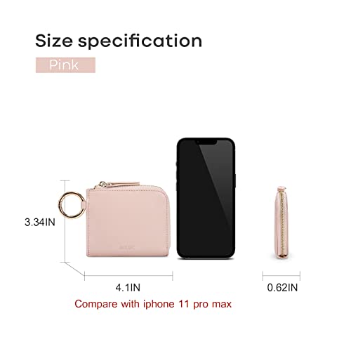 Aoluc Coin Purse Small Wallets For Women,Rfid Blocking Leather Change Purse Mini Zipper Pocket Wallet Slim Pouches For Purse Travel Ladies Card Case With Keychain… #TOP4