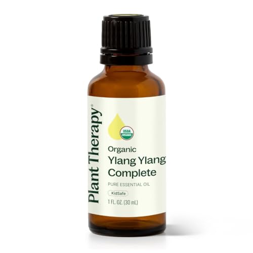 Plant Therapy Organic Ylang Ylang Complete Essential Oil 100% Pure, USDA Certified Organic, Undiluted, Natural Aromatherapy, Therapeutic Grade 30 mL (1 oz)