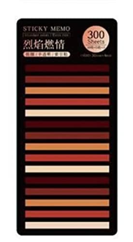 Marcador de linhas adesivo com 300 notas- design diversos (Paixão Flamejante)