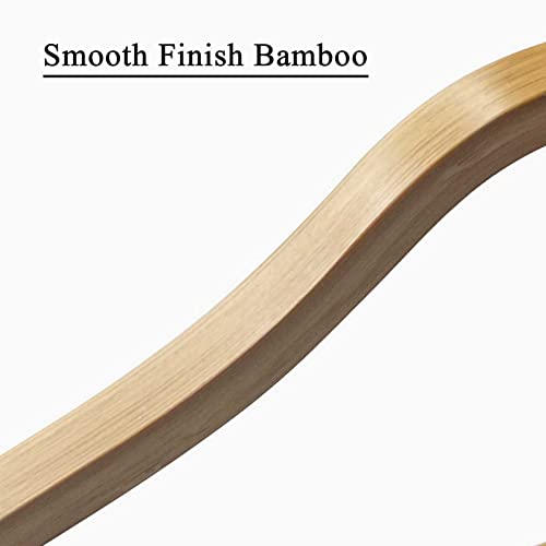 Cintres en bambou renforcé 44cm lot de 10 antidérapants sans bosses pour suspendre vos vêtements - 4