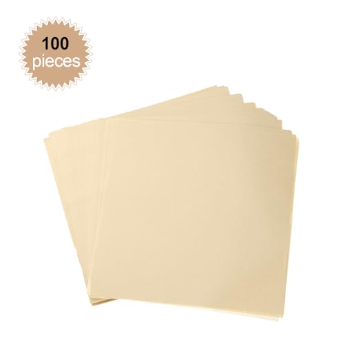 HARFINGTON 100 folhas de papel manteiga, 22 x 22 cm, papel de embrulho de alimentos para cozinhar fr