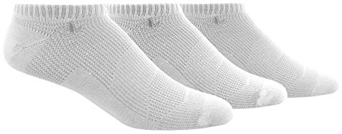 Adidas Originals Men's Prime Mesh No Show Socks (3-Pair), White/Clear Onix, Large, (Shoe Size 6-12) #TOP30
