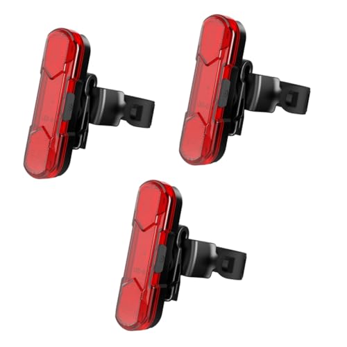 Abaodam 3 Sets Adjustable Bike Rear Light Rechargeable 5 Modes Lightweight for Camping Cycling
