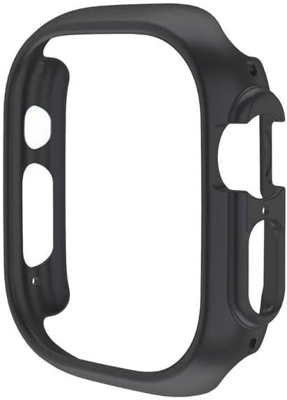 Coverzone Apple Watch Ultra ile Uyumlu 49mm ile uyumlu PC Çerçeve Tam Koruyucu Kılıf, Apple Watch Ultra için 49mm Köşeleri Kapatan Koruyucu Siyah
