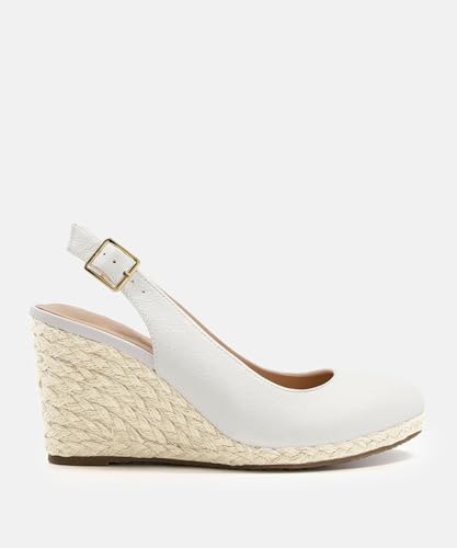 Image of Womens Espadrilles Wedge Sandals Closed Toe Slingback Wedges Pumps Platform Heeled Sandal