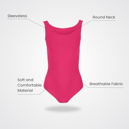 Justaucorps extensible sans manches uni pour jeune danseuse - 5
