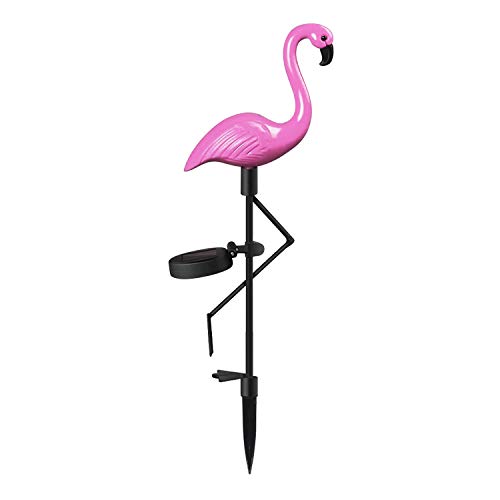 Preisvergleich Produktbild Flamingo Solarleuchten, LED Pink Flamingo Solarbetriebene Garten Ornament Neuheit Beleuchtung, Wasserdichte Solar-LED-Außenbeleuchtung Hochsimulierte Balkon Lawn Lamp Deko