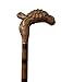 Turtle Head Hand-Carved Head Designer Walking Cane - Wooden Hand Carved Walking Cane - Premium Wood Carved Walking Stick Cane - 36