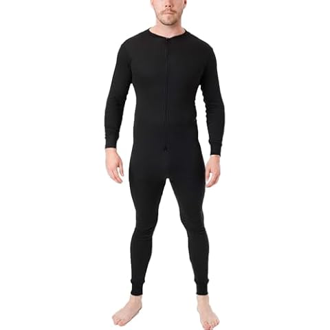 LABEL APPAREL Mens Thermal Zipper Onesie Cover