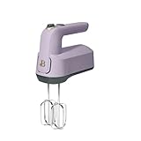 Beautiful 6-Speed Electric Hand Mixer with Turbo Function and Storage Case - Lightweight, Dishwasher Safe Parts, Corded Electric by Drew Barrymore (Lavender)