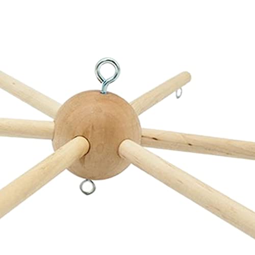 Wooden Mobile Frame Kit Decorative Equipment Creative DIY Wind Chime Crafts Hanger Frame Hanger for Baby Home Crib Wall Hanging Balcony
