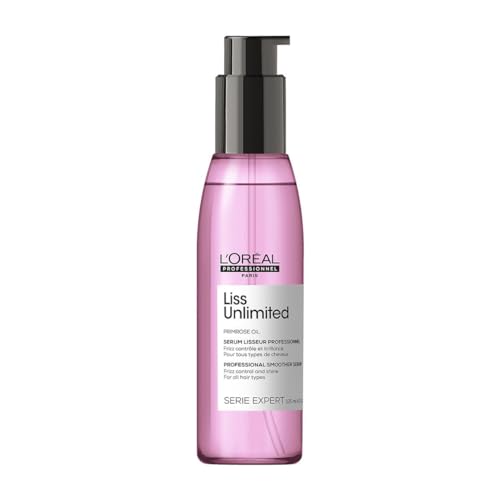 L'Oréal Professionnel | Aceite alisador intenso para pelo rebelde y encrespado, Liss Unlimited, SERIE EXPERT, 125ml