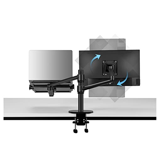 Support ordinateur portable 2 en 1 bras réglable hauteur pour bureau - 3