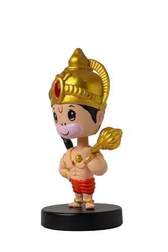 Image of Bobblehead Krishnaji & Hanumanji Figurines | Decoration Items for Home Decor, Car Dashboard, and Office Table | God Statue for Festival | Diwali | Birthday Gift for Kids, Family and Friends
