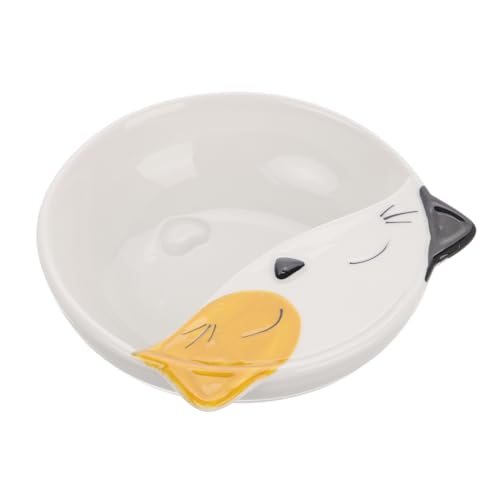 UTHCLO Soporte para Cuchara de Cocina Cerámico Diseño de Gato Pequeño, Liso, Resistente al Calor, Reutilizable, Accesorio para Encimera, Adecuado para Condimentos y Uso Doméstico,