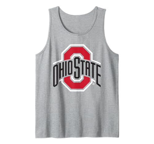 Ohio State Buckeyes Mens Icon Logo Officially Licensed Gray Tank Top