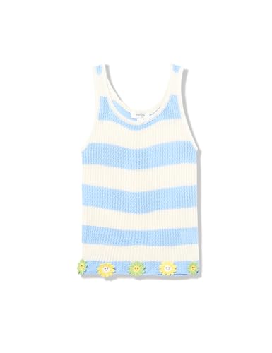 Image of Speechless Girls' Sleeveless Stripe Sweater Knit Top