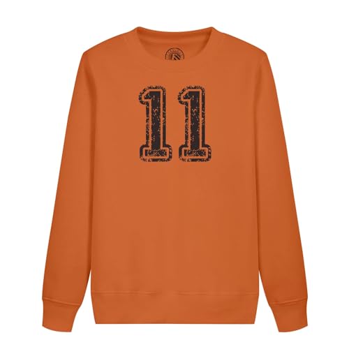 Sweatshirt enfant numéro 11 maillot noir de sport football basketball sweat ado à capuche
