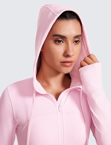 Image of CRZ YOGA Butterluxe Hoodie Jackets Hip Length | Extremely Soft, Athletic, Slim Fit, Full Zip, Back Mesh Vent, Side Zip Pockets, Thumb Holes, for Women