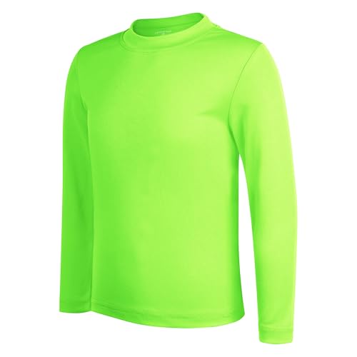 Image of LETAOTAO UPF 50+ Boys Neon Rash Guard Long Sleeve Swim Shirt