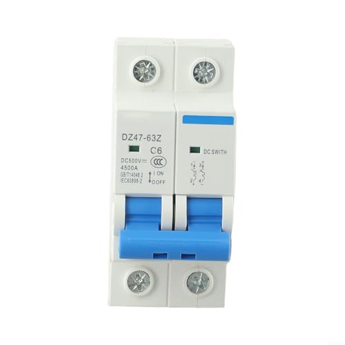 DZ4763Z Interruptor fotovoltaico 2P, indicación visual roja y verde, diseño de riel guía de fijación (6A)