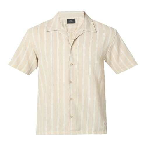 Image of Spykar Men's Relaxed Fit N /A Half Sleeve Striped Casual Shirts