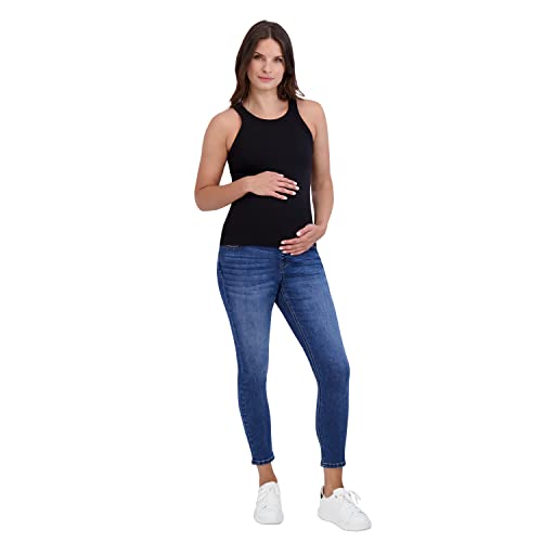 Savi Parker Women’s Maternity Jeans Over The Belly - Pregnancy Clothes For All Seasons, Maternity Pants – 27“ Inseam Medium Wash #TOP6