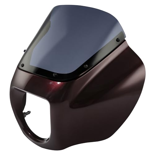 Image of Front Headlight Quarter Fairing Windshield Fit For Harley Softail Low Rider FXLR Street Bob FXBB 2018-2020 Low Rider S FXLRS 2020-2025 Softail Standard FXST 2020-2024 Twisted Cherry