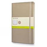 Moleskine Classic Colored Notebook, Large, Plain, Khaki Beige, Soft Cover (5 x 8.25)