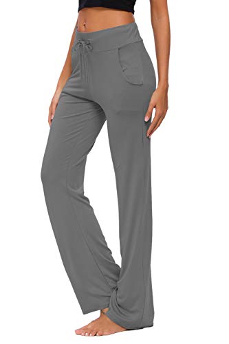 image for ADANIKI Womens Yoga Pants with Pockets Straight-Leg Loose Comfy Modal 