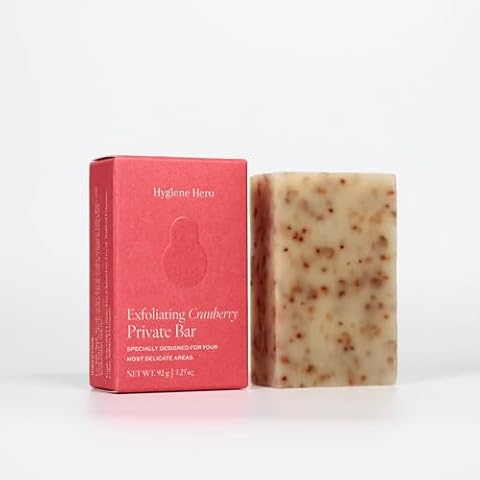 Hygiene Hero Cranberry Private Bar - Yoni Soap Bar for Genitals - Best for Vulva, Intimate Areas, Underarms, Privates & Dark Spots - Handcrafted, Vegan and GMO-Free Cover