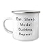 Krumfortable Living Sarcasm Model Building Gifts, Eat. Sleep. Model Building. Repeat, Model Building 12oz Camper Mug From Friends, Birthday, Scale model, Construction toy