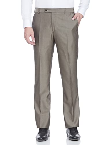 Image of Raymond Wool Blend Men's Full Sleeve Contemporary FIT Dark Fawn Formal Suit
