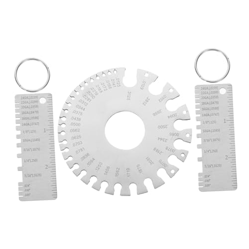 Calibrador de espesores para soldadura Zerodeko de acero inoxidable, herramienta precisa para medición de láminas metálicas, juego de 3 piezas para inspecciones exactas de soldadura miniatura 1