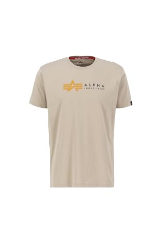 Alpha Industries Label T PP T-Shirt für Herren Vintage Sand