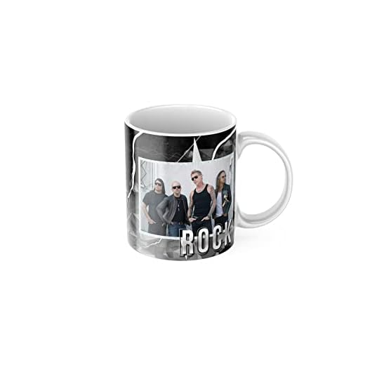 newseny Taza para ROCKEROS y fans de la banda de rock METALLICA | Cerámica 350ml (Regalo Heavy Metal) (Metallica Rock 03)