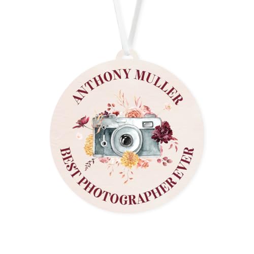 Personalized Photographer Christmas Ornament | Fast Shipping, Made in the USA | Gift Box Included | Perfect for Wedding and New Career Celebrations