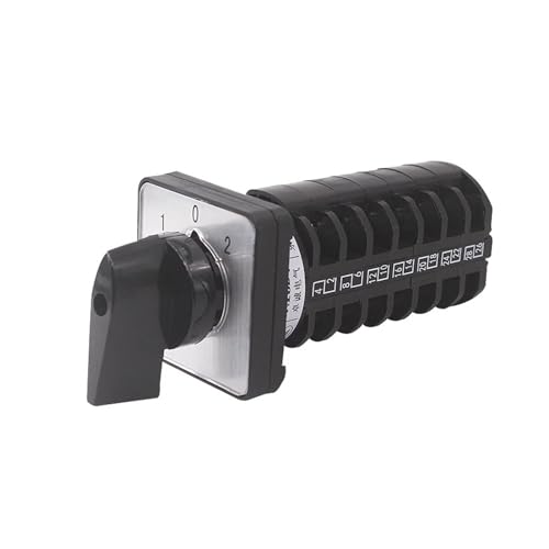Interruptor giratorio LW8-10/7 de 3 posiciones y 7 cables para control de motor 10A