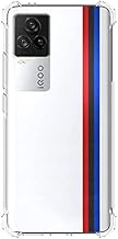 PrimeLike Shockproof Bumper Ultra Clear Slim Anti-Slip Grip Soft Flexible Back Cover for Vivo iQOO 7 Legend (Transparent)