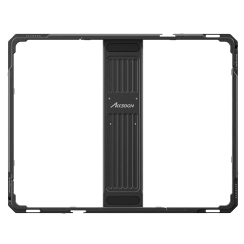 Image of Accsoon PowerCage Pro II for iPad Pro 12.9 Inch (4th, 5th, 6th Generation) with NP-F Battery Plate Adapter Keep Pad Charged, Adjustable Protective iPad Case for Monitoring (12.9inch Cage)
