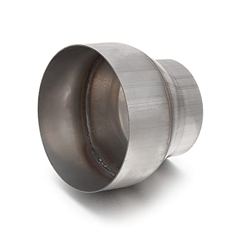 Image of A-KARCK Exhaust Adapter Connector 3.5 inch OD to 5 inch OD, Exhaust Pipe Reducer 4 inch Overall Length 304 Stainless Steel