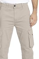 BlauerHafen Herren Cargo Hose, Gerade geschnittene Stretch Schwerlast mit 12 Taschen Freizeithose, Combat Arbeitshose, Relaxed Fit Cargo-Hose Größen 32W–44W (Stone, 38W / 30L) – Ansicht 5