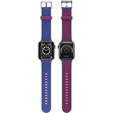 OtterBox Całodzienny pasek do zegarka Apple Watch 44/45/46mm, wytrzymały, miękki w dotyku silikonowy pasek do zegarka Apple Watch, Niebieski/Fioletowe